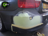 BMW rear bumper dent removal
