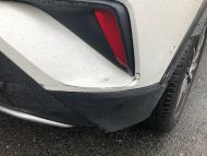 Pearl white toyota bumper scratch repair 