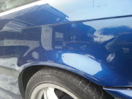 BMW M3 rear quarter scratch repaired.